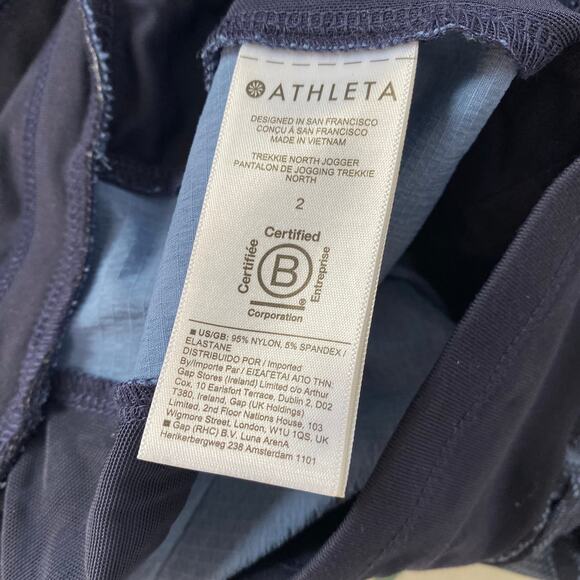 Athleta Trekkie North‎ Jogger Lightweight Ripstop Hiking Outdoors Navy Floral 2 - Picture 11 of 12